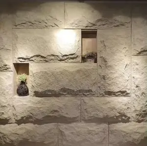 Decorative Pu Rock Stone Wall Cladding for Interior Design