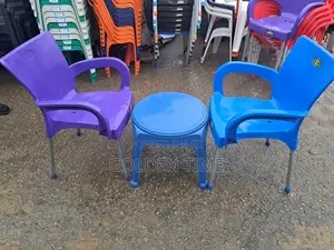 Set of Plastic Chairs and Table