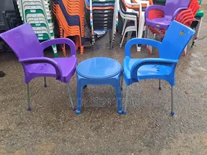 Set of Plastic Chairs and Table