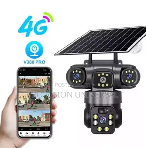Solar Camera V380 3lens Security Camera 8 Mega Pixel