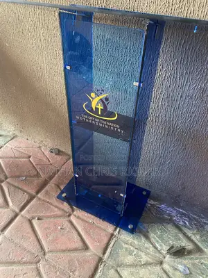 High Quality Royal Blue Glass Pulpit