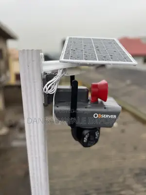 Observer Triple Lens Solar Cctv Camera With Big Red Speaker