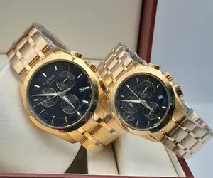 Tissot Yellow Gold His Hers Chronograph Watch Replica"