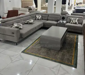 Modern L Shaped Fabric Sofa