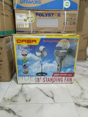 Qasa 18" Standing Fan - Quiet,Powerful,And Stylish