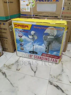 Sleek Modern Qasa 18" Standing Fan - Eco Design