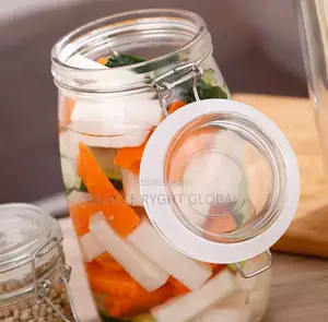 1500ml Glass Jars With Airtight Lids and Buckle Clips