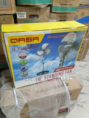 3-Speed 18" Qasa Standing Fan for Everyday Use