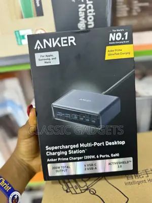 Anker Prime Charger (200w, 6-Port, Gan)