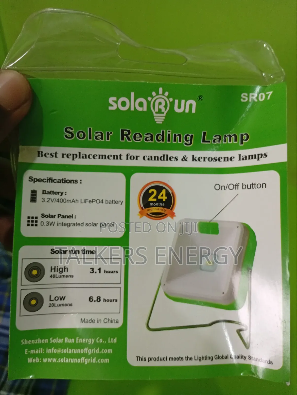 Solar Rechargeable Lamp