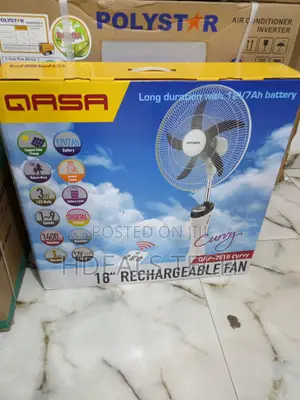 Qasa 18" Rechargeable Fan QRF-7918curvy
