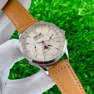 Original Jaeger-Lecoultre Brown Genuineleather Strap Watch.