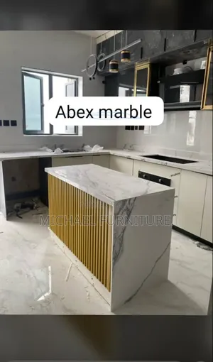 Pure Marble Kitchen Cabinet