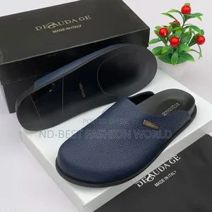 Quality Blue Leather Half Shoe