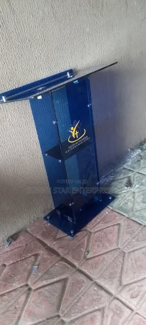 Quality Executive Blue Glass Pulpit for Church