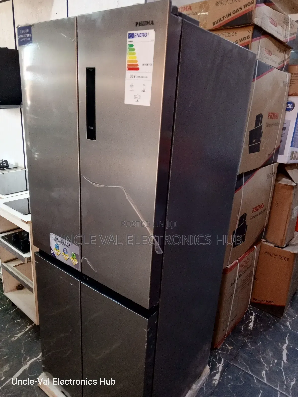 Phiima 4-Doors Inverter Side by Side Fridge