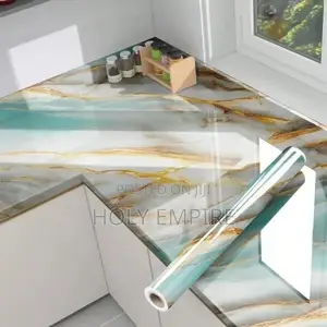 Marble Decor Contact Paper Oil Proof Kitchen Stickers Self