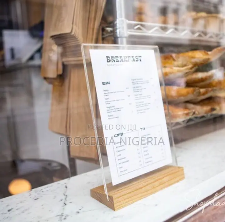 Plexiglass, Flyer, Menu, Acrylic Table Display Sign Pos