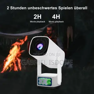Reachargeable Battery Projector 1080p Video Home Theater