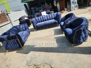 Blue Coloured Sitting Room Set of Sofa.