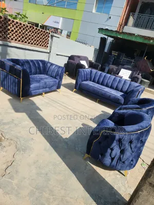Blue Coloured Set of Sitting Room Chairs.
