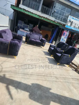 Seven Seaters Sofa Fabric Chairs.
