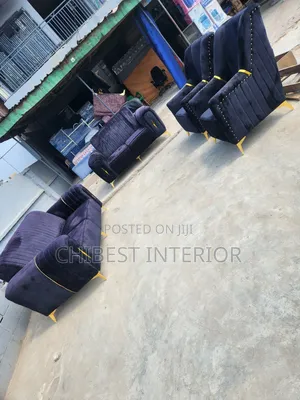 A Set of Seven Seaters Fabric Sofa.