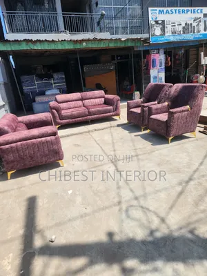 Modernized Set of Sofa Fabric Chairs.