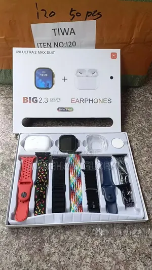 I20 Ultra 2 Max Suit
1 Smart Watch 
1 Earpod 
1,
7 Straps