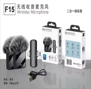 3-in-1 Wireless Collar Microphone,Noise Reduction,One-to-Two