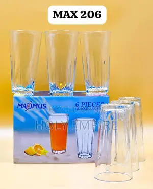 Glass Cup Set - 6 Pieces