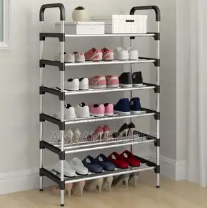 6 Layer Stainless Steel Shoe Rack