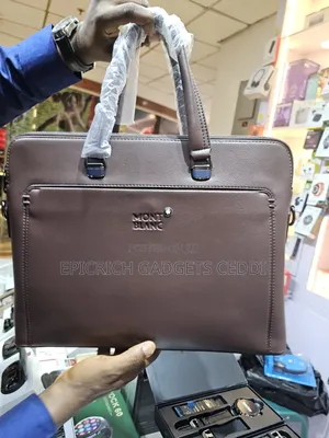 Mont Blanc Original Leather Laptop Bag