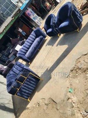 Blue Coloured Complete Set of Chairs.