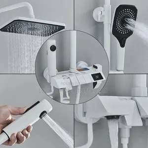 Luxury White Standing Shower Mixer