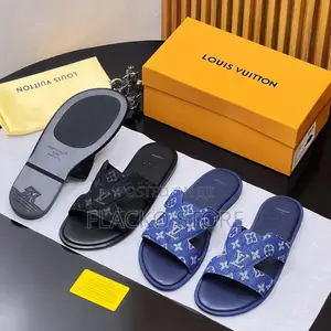 Original Louis Vuitton Leather Slip Ons