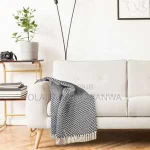 Grey Soft Throw Blanket for Sofa and Bed