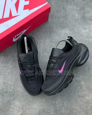 Nike Airmax Portal Black Purple Swoosh Sneakers