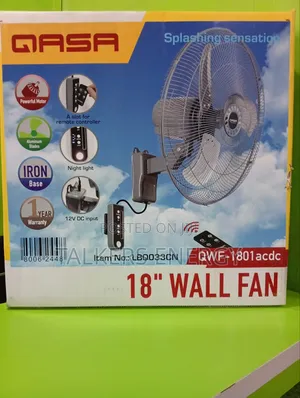 12v Dc/Ac 18 Inches (Non Rechargable) Wall Fan