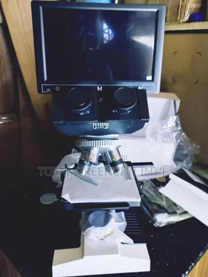 Microscope With Camera and Monitor