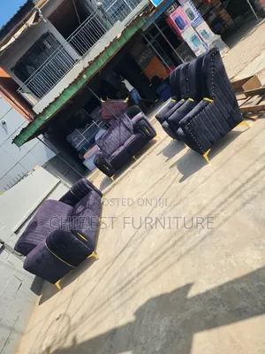 Set of Padded Sofa Fabric Chairs.