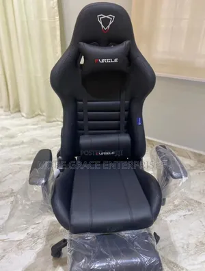 Black Gaming Chair With Inbuilt Lumbar Support