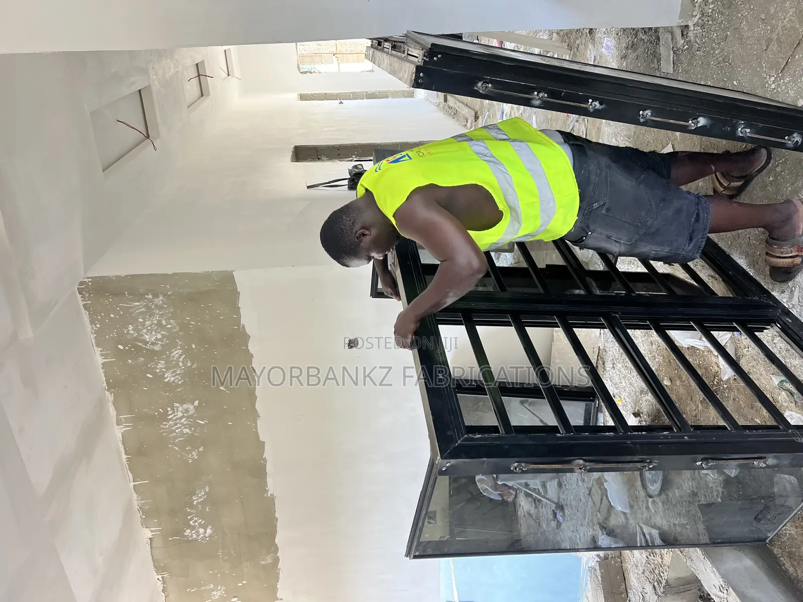 Black Frameless Window