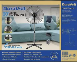 Duravolt 20 Inches Ac/Dc Fan