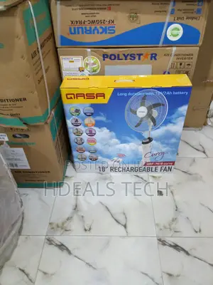 Stay Cool Anytime - Qasa 18" Rechargeable Fan QRF-7918 Curvy