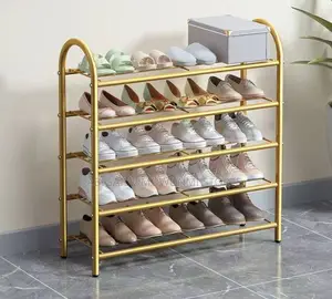 5 Layers Golden Shoe Rack