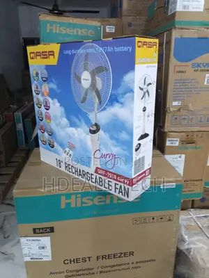 Qasa 18-Inch Rechargeable Fan - 3 Speeds,12-15 Hour Runtime