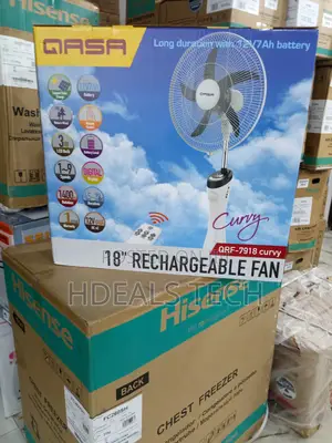 Style Meets Function - Qasa 18" Curvy Rechargeable Fan