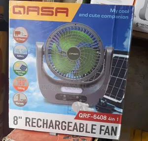 Qasa 8 Inches 180 Degree Rechargeable Table Fan
