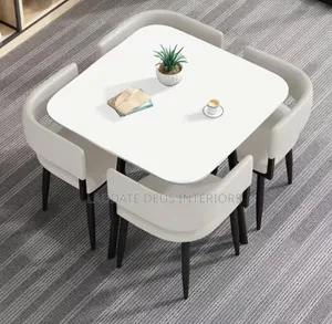 Contemporary 4 Sitters Mini Marble Top Dining Table